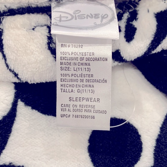 Brand new - Disney PLUSH SleepWear pant, white Black & Red - Picture 4 of 4